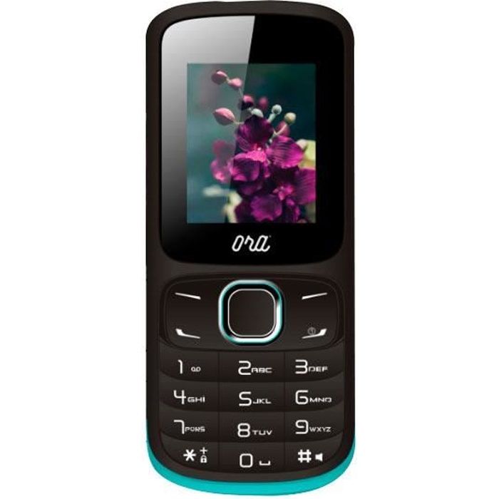 Téléphone portable Ora Aira E1701-bbl Double Sim Écran 1.77 Qvga Bluetooth Camera Radio Fm Fm Lampe de poche couleur noire