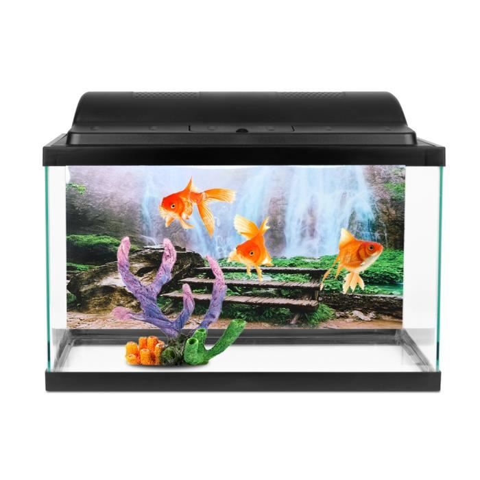 Affiche de fond peinture décorative PVC autocollant paysage Image pour aquarium Fish Tank (61x41cm)-ALI