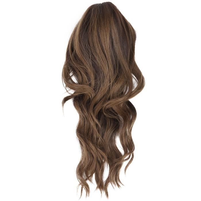 Cikonielf Perruque de femmes Perruque bouclée ondulée brun foncé pour femme, perruque synthétique à la mode, partie de cosplay,