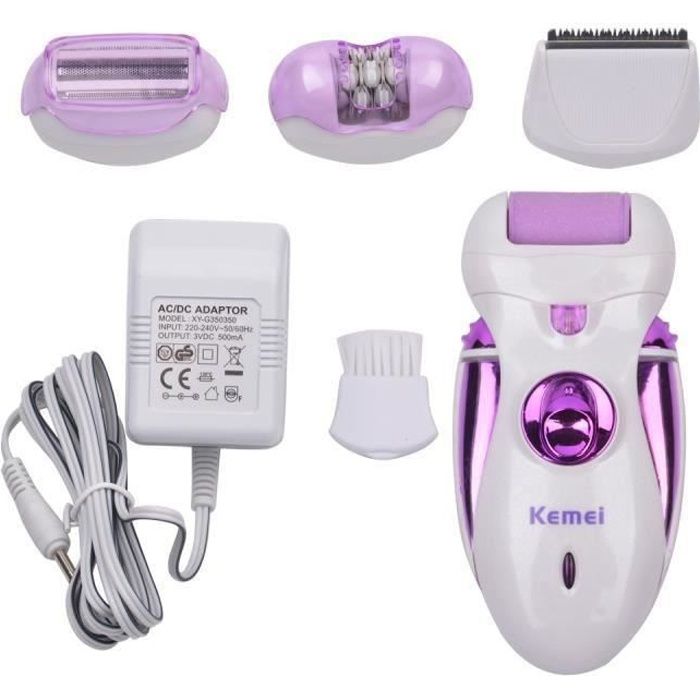 Multifonction Epilateur&tondeuse &pédicure &rasoir femme tête remplaçable