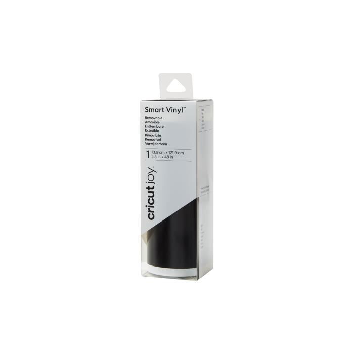 Cricut - Rouleau de vinyle amovible Smart Noir - 13,9 x 121,9 cm