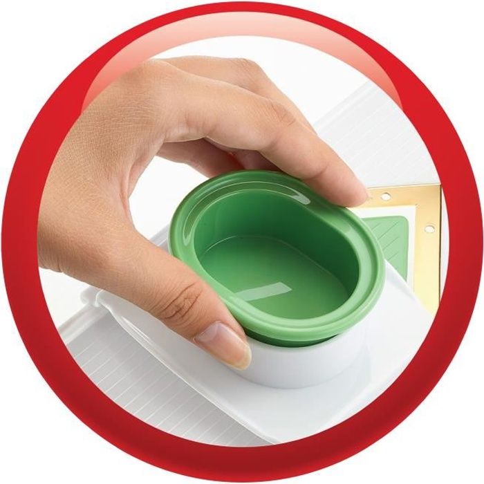 MOULINEX FRESH KITCHEN Mandoline K0870314 blanc et vert