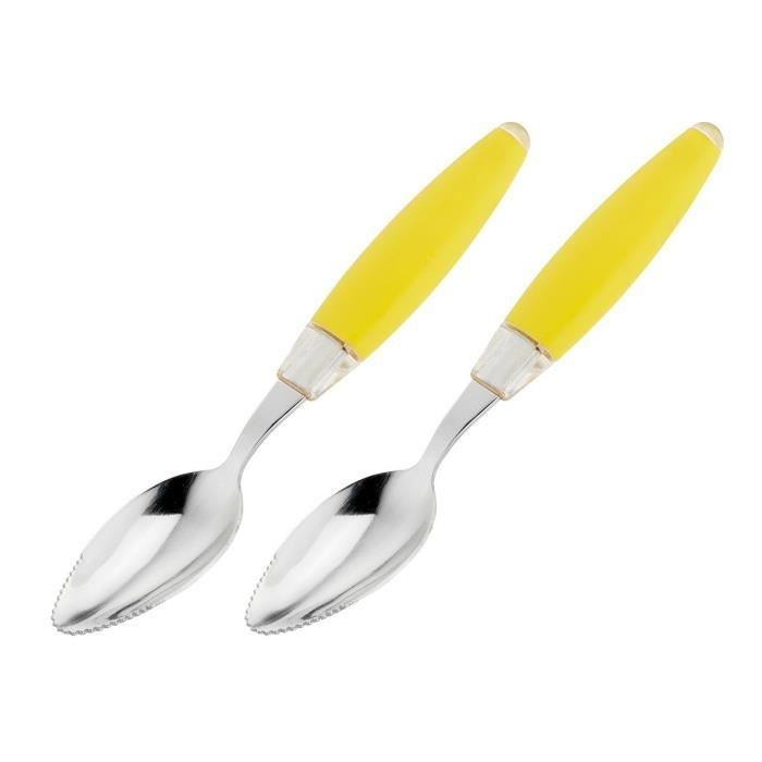 TEFAL FRESH KITCHEN Cuillères à pamplemousse K2080314 22x9x1cm gris et jaune