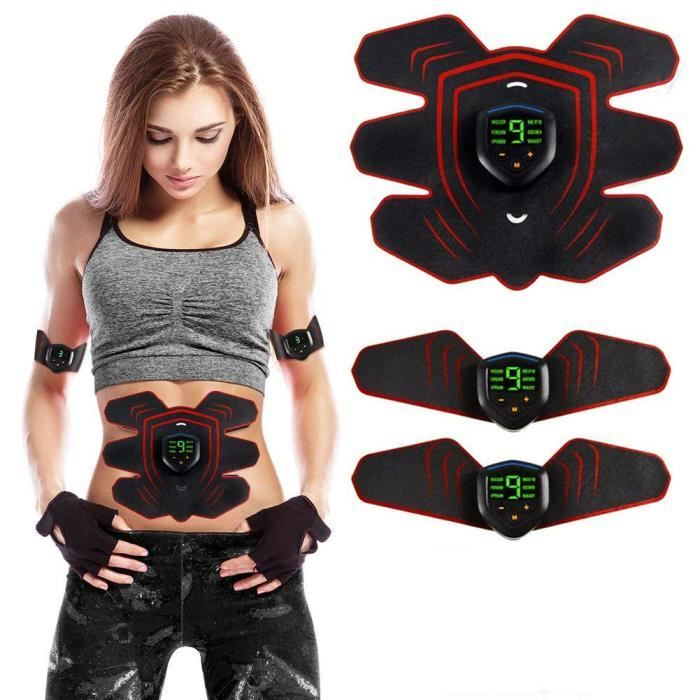 Appareil Abdominal, Electrostimulateur Musculaire ABS Trainer EMS Smart Ceinture Domicile Ventre Bras Jambe Hommes Femmes