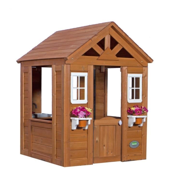 Backyard Discovery Timberlake maison enfant en bois | Maison de jeux pour l'extérieur / jardin | Maisonnette