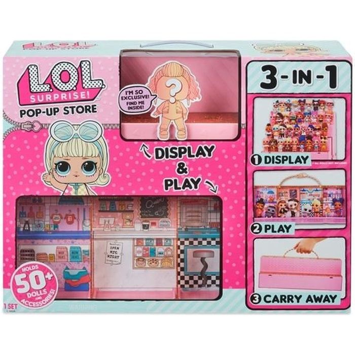 SPLASH TOYS- L.O.L. Surprise! Pop-Up Store Ensemble de jeu 3 en 1, Pour Les 6 ans et plus.