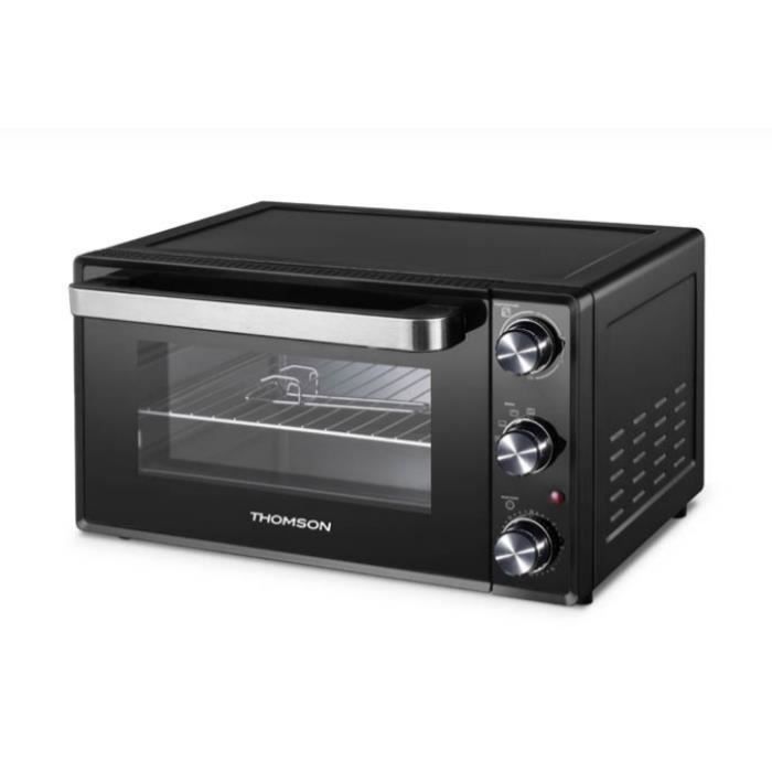 THOMSON - THEO219C - Mini four posable - 19 litres - Porte double vitrage - Fonction gril - Arrêt automatique - Noir