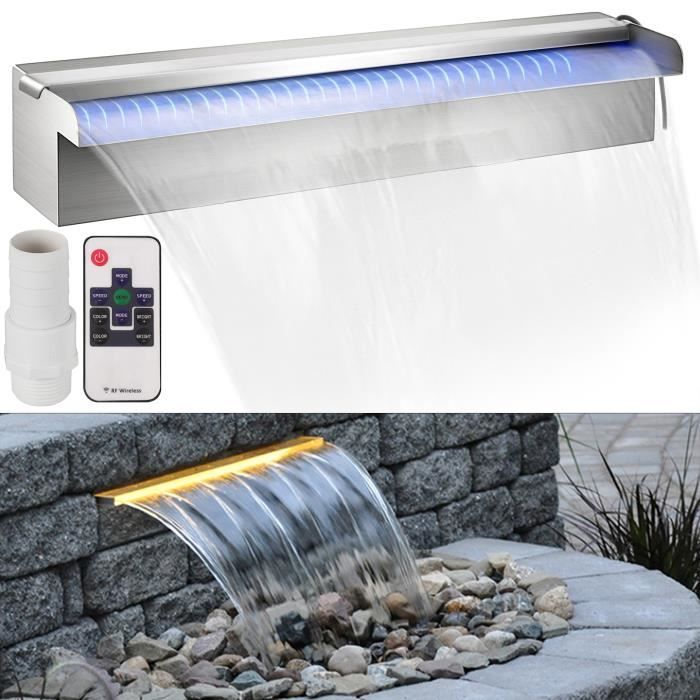 Fontaine de la Piscine - VEVOR - Lame d'Eau pour Piscine avec LED 45cm - Contrôle à Distance