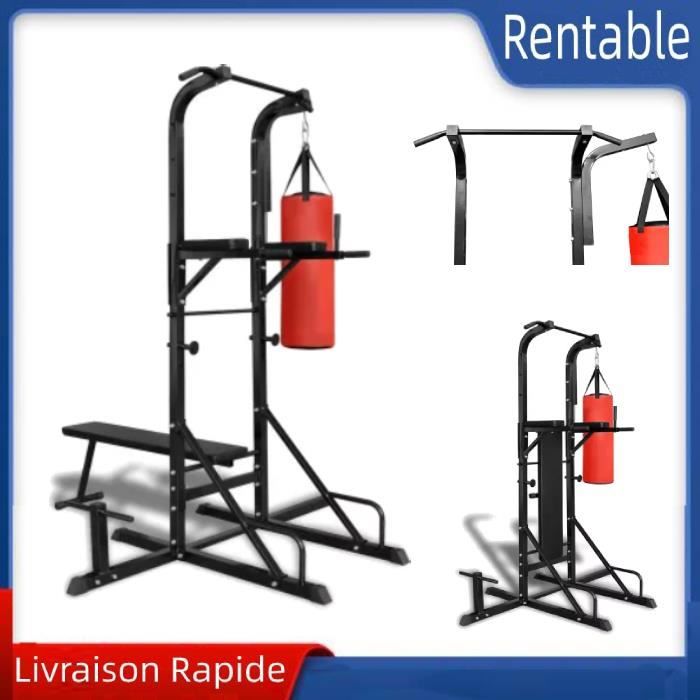 VGEBY Machines d'haltérophilie Tour de puissance avec banc et sac de boxe Nouvelle Arrivee