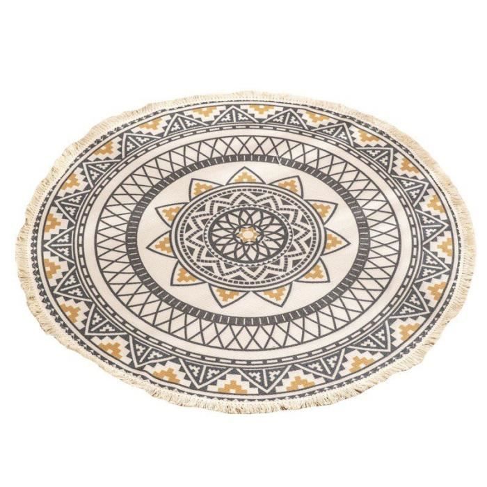 Salon Table basse Tapis de sol imprimé Tapis de sol Chambre à coucher Etudier rond tapis,UB1000A2