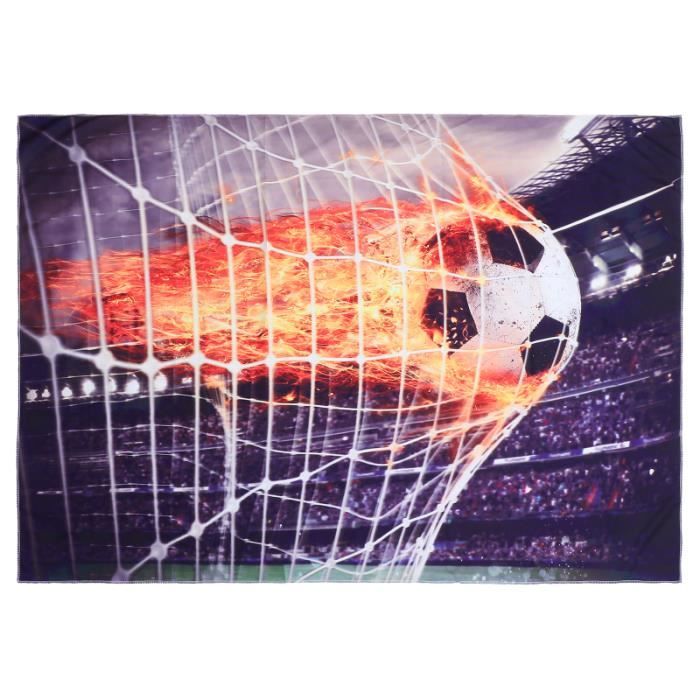 1 pc Tapisserie Murale Motif Football Style Sportif Impression Numérique Fond Polyester pour Chambre