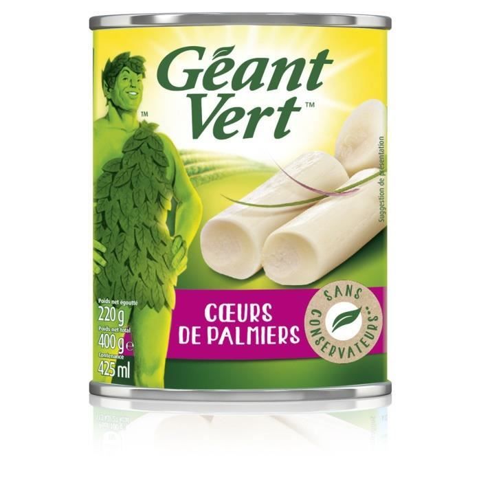 Coeurs de palmiers 220 g Géant Vert