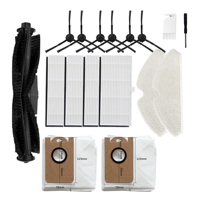 Kit Complet Pour Aspirateur Botslab S8 Plus : Sacs, Filtres, Brosses Et Chiffons - Nettoyage Profond Garanti ! - 8