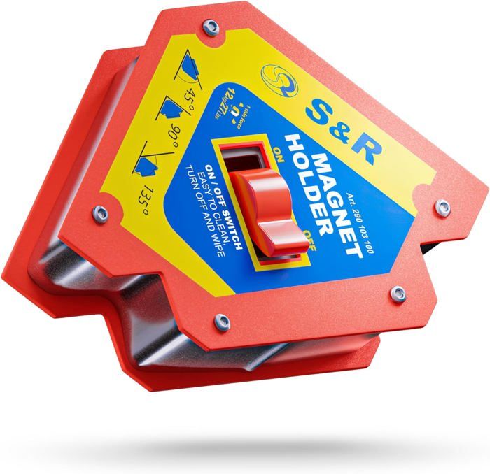 Aimant De Soudeur Silverline 125 Mm – Multi-angles 45°, 90°, 135°, Pour Assemblage Précis