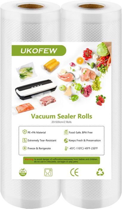 Rouleaux Sacs Sous Vide Alimentaires - 5x25cmx300cm Sans BPA