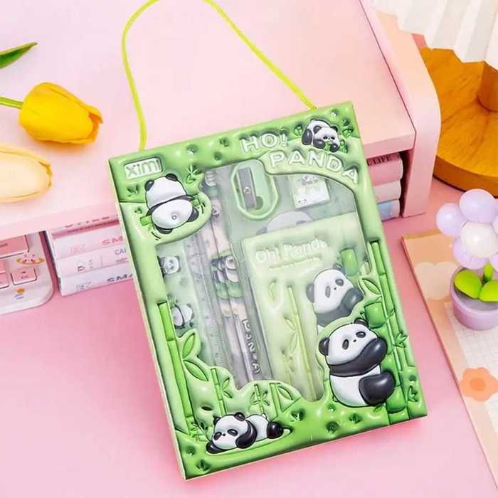 Trousse à Crayons Panda Mignon Avec Broches, Autocollants, Porte