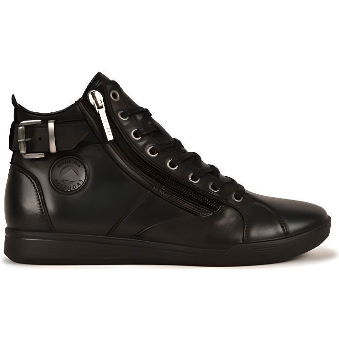 Basket Montante Femme Pataugas Palme F4g Noir Cuir Souple Et 