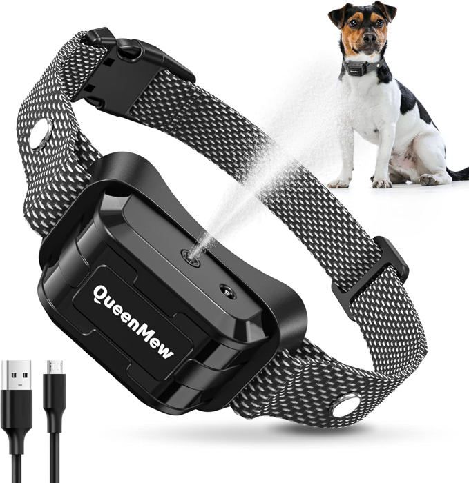 Comparer les prix de Collier Anti Aboiement, Collier Anti-Aboiement Chien Spray Citronnelle,Rechargeable Collier Dressage Chien Avec 2 Sangles, Collier
