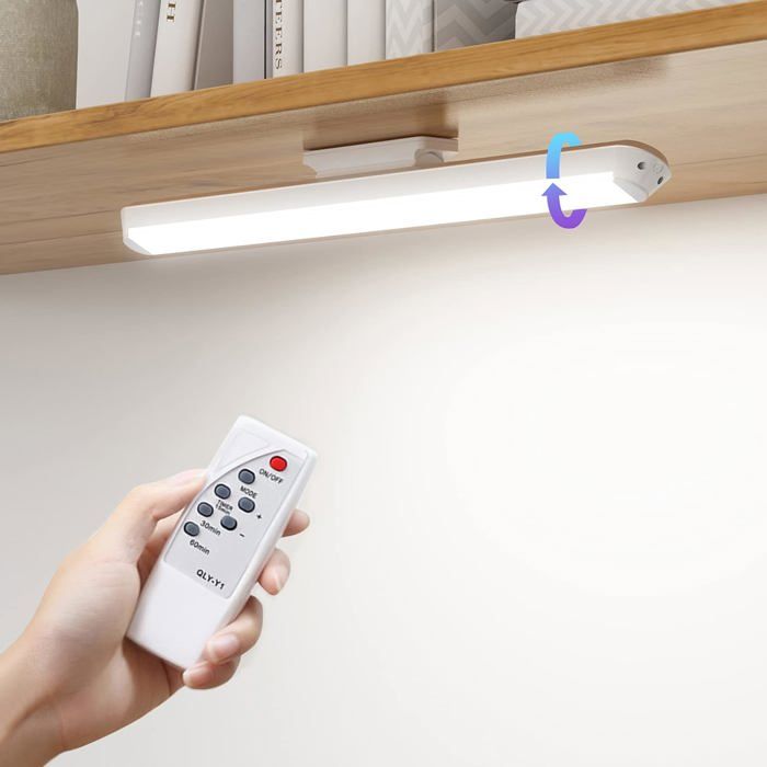 LED Lampe Dimmable de Placard 34cm avec Télécommande 3 Modes dEclairage 4000K-6500K