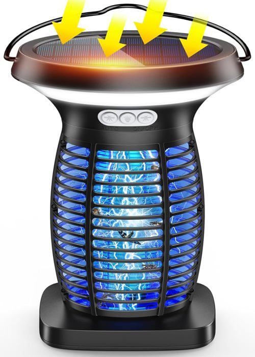 Zappify 2.0 Mozz Guard Moustiquaire Zapper, Mossguard Moustique Zapper, Lampe Portable Pour Camping En Plein Air (Noir
