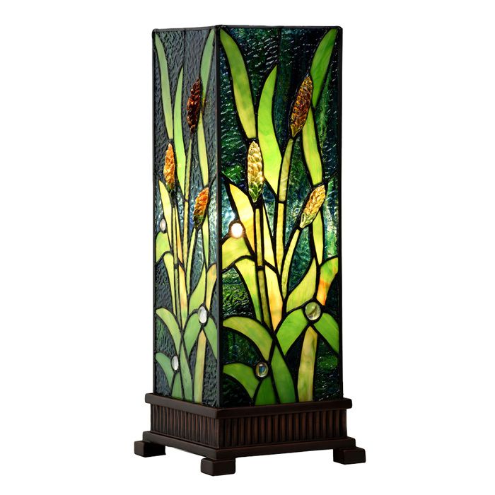 Lampe de table Tiffany 18x18x45 cm Vert Verre 5LL-6310