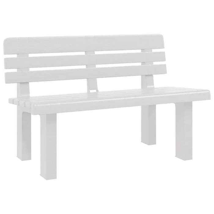 VENTE-FLASH Banc de jardin - Siège/Meuble - blanc 110x52x71 cm polypropylène @1466521