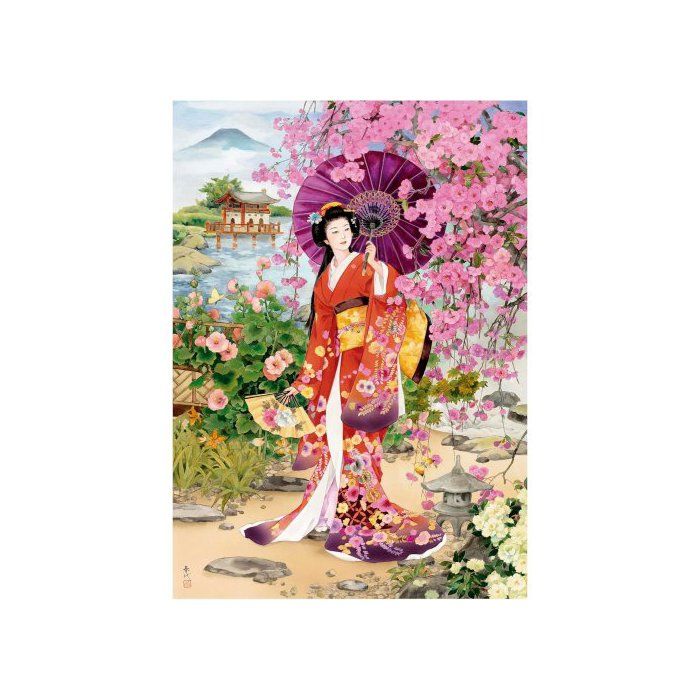 Puzzle Adulte 1000 Pieces Peinture : Femme Japonaise Teien - Collection Peintre Haruyo Morita + Carte Tigre Puzzle Adulte 1000 Pieces Peinture : Femme Japonaise Teien - Collection Peintre Haruyo Morita + Carte Tigre
