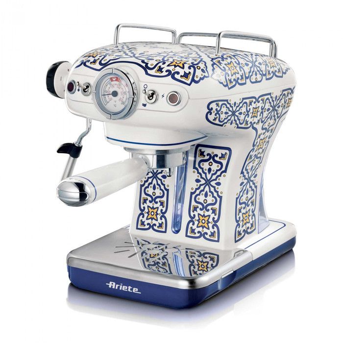 Ariete Capri 1389 Macchina da Caffè Manuale 850W 15 bar Cappuccinatore Blu Acciaio