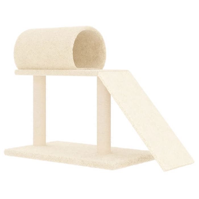 （SOLDES SEPT)Arbres à chat - Mobilier pour chat avec tunnel et échelle crème 555 cm &1296001