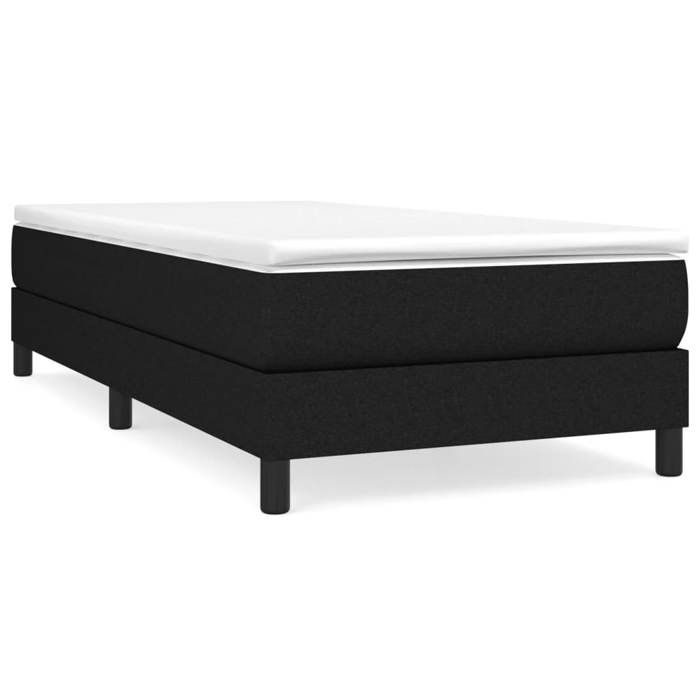Printemps/été 2025 Structure de lit - SOLOMON - pour Adulte/enfant sans matelas noir 90x190 cm tissu LV13680