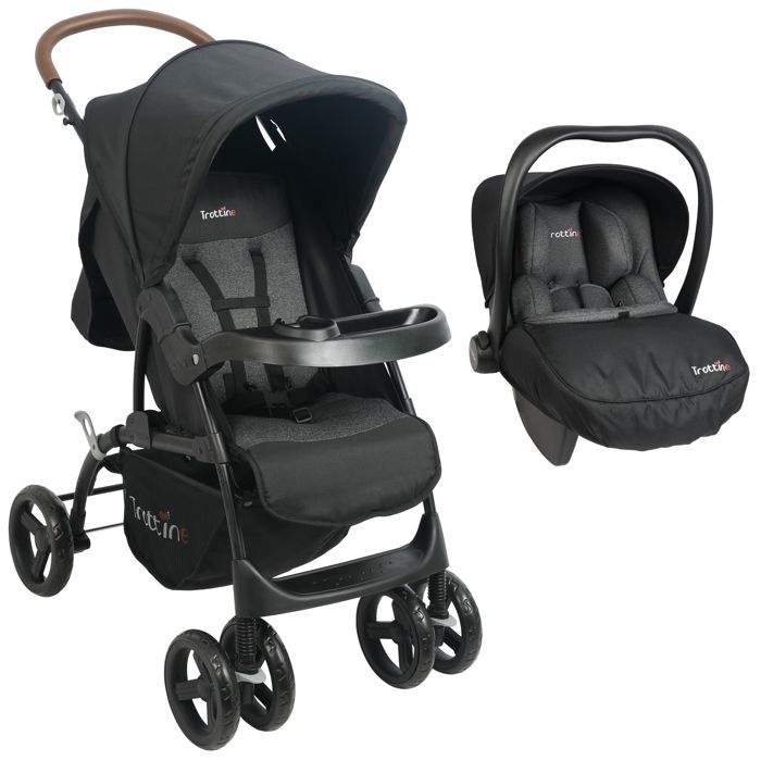 TROTTINE Poussette duo avec siège auto bébé TS Cassiope2 Lx Silver