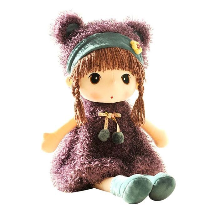 Poupée Câline Fille 50cm BYNYXI - Peluche Douce En Velours Cristal Pour Enfants Dès 1 An, Idéale Comme Jouet Et Oreiller