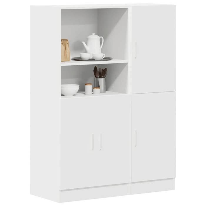 Ensemble darmoires de cuisine - vidaXL - Blanc - Bois dingénierie - 95x415x1315 cm - Grand espace de rangement