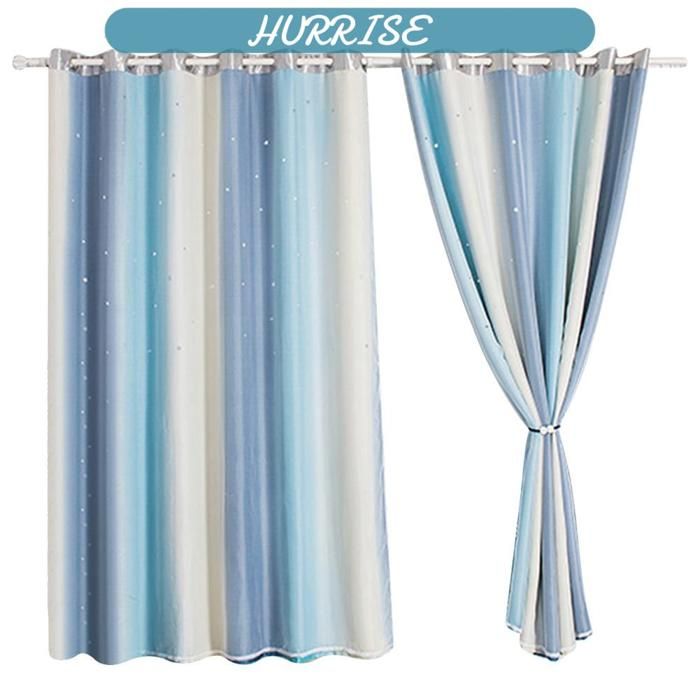 Sonew rideau creux Double couche creux salon salle à manger Polyester fenêtre ombrage drapé décoration de deco rideaux Bleu foncé