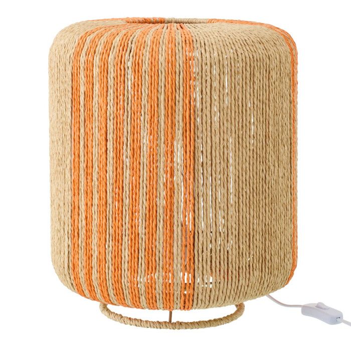 Lampe à Poser Corde Chase 39cm Orange & Naturel