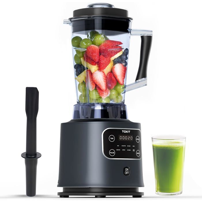 8-En-1 Blender 2000Ml Mixeur Pro 1400W Métal Avec Écran Lcd Tactile Et 8 Menus Et 9 Vitesses Pour Smoothie Broyeur À Glace[MP252]
