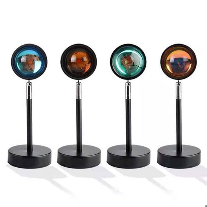 Rotation 180°Sunset Lamp lampe sunset Red Projector Light sunset lampe LED Light Sunset aura Lampe ACCESSOIRES FABRICATION MAISON