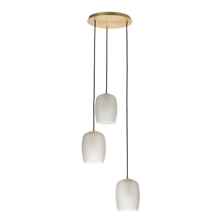 Suspension - Lucande - lampe suspendue - Verre - laiton sable