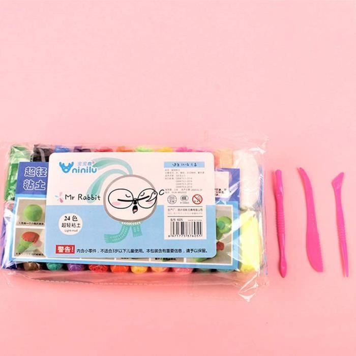 50 couleurs avec des outils - Pâte polymère douce pour moulage