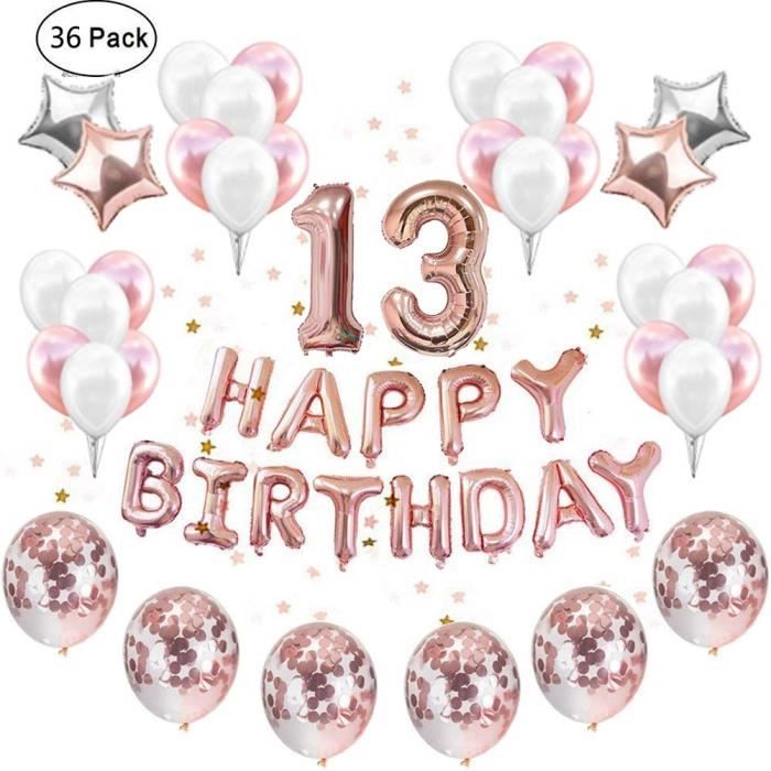 Ieongi 13 Ans Anniversaire Filles Partie Ballons Decoration Or Rose Set 12 Pouces Confettis Decoration Articles Party Kit Bannie Cdiscount Maison Ieongi 13 Ans Anniversaire Filles Partie Ballons Decoration Or Rose Set 12 Pouces Confettis Decoration Articles Party Kit Bannie Cdiscount Maison