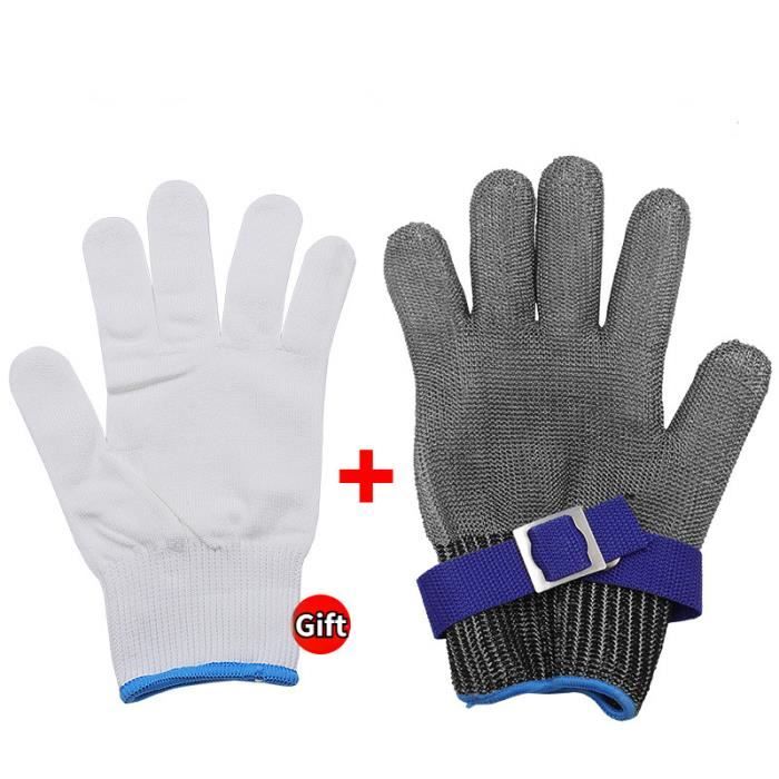 Gants De Boucher Renforcés Fil D'acier - Protection Anti-coupures Pour Cuisine Et Travail