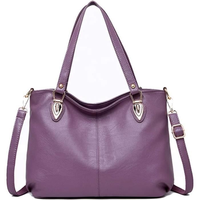 Sac à Bandoulière Coolives En Cuir PU - Petit Hobo Élégant - Multi-compartiments - Noir