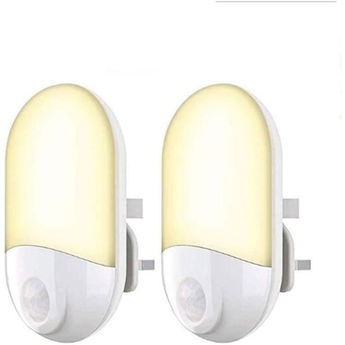 Veilleuse LED Sans Fil Capteur LED Economique, Mini Lampe de Nuit avec  Prise UE