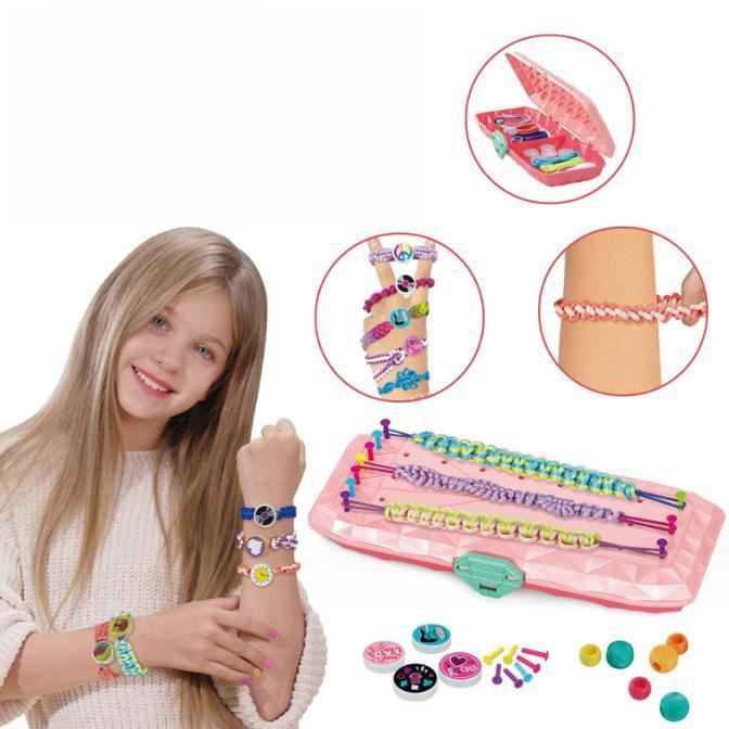 Arts et travaux manuels pour les enfants de 8 à 12 ans, kit de fabrication  de bracelets d'amitié pour filles, kit de fabrication de