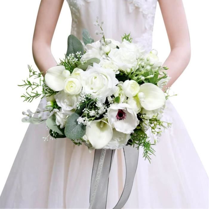 Bouquets De Mariage Artificiels De Roses Faites À La Main