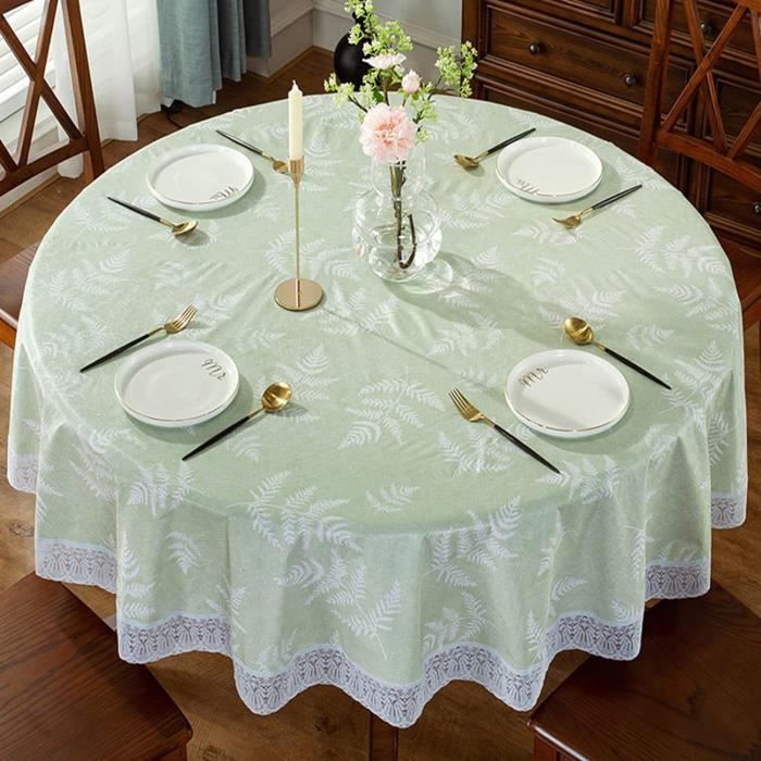 Nappe Rond Nappe Ronde Plastique Diameter 137Cm, Nappe Ronde Anti Tache, Toile ...