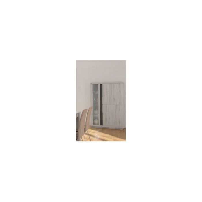 Vitrine Lisa Ii Gris Ceruse Salle A Manger Complete Achat
