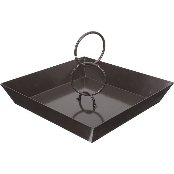 Chaîne De Pluie Carrée Noire 3,7 M Avec 12 Tasses - Décoration Extérieure Pour Gouttières Et Avant-toits