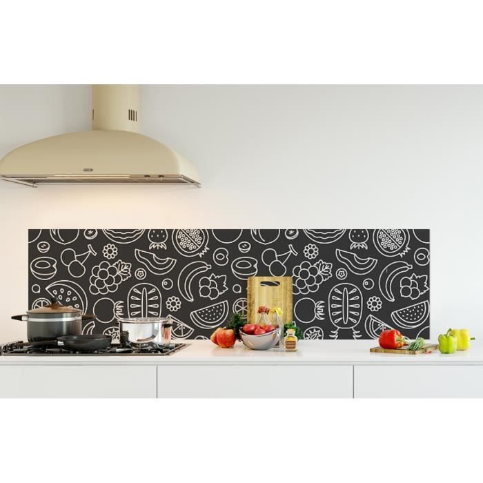 Credence De Cuisine Adhesive En Verre De Synthese Modele De Dessin De Fruits L 180 X H 50 Cm Achat Vente Credence Credence De Cusine Modele De Cdiscount