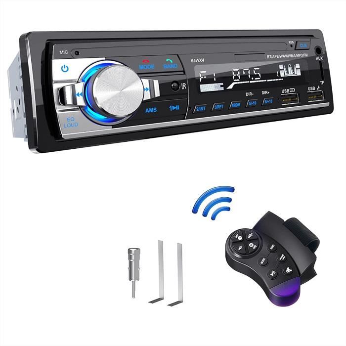 Autoradio Bluetooth Façade Amovible, RDS-FM-AM Poste Radio Voiture  Bluetooth, 4x65W Autoradio 1 DIN avec 7 Couleurs, Lecteur A187 - Cdiscount  Auto